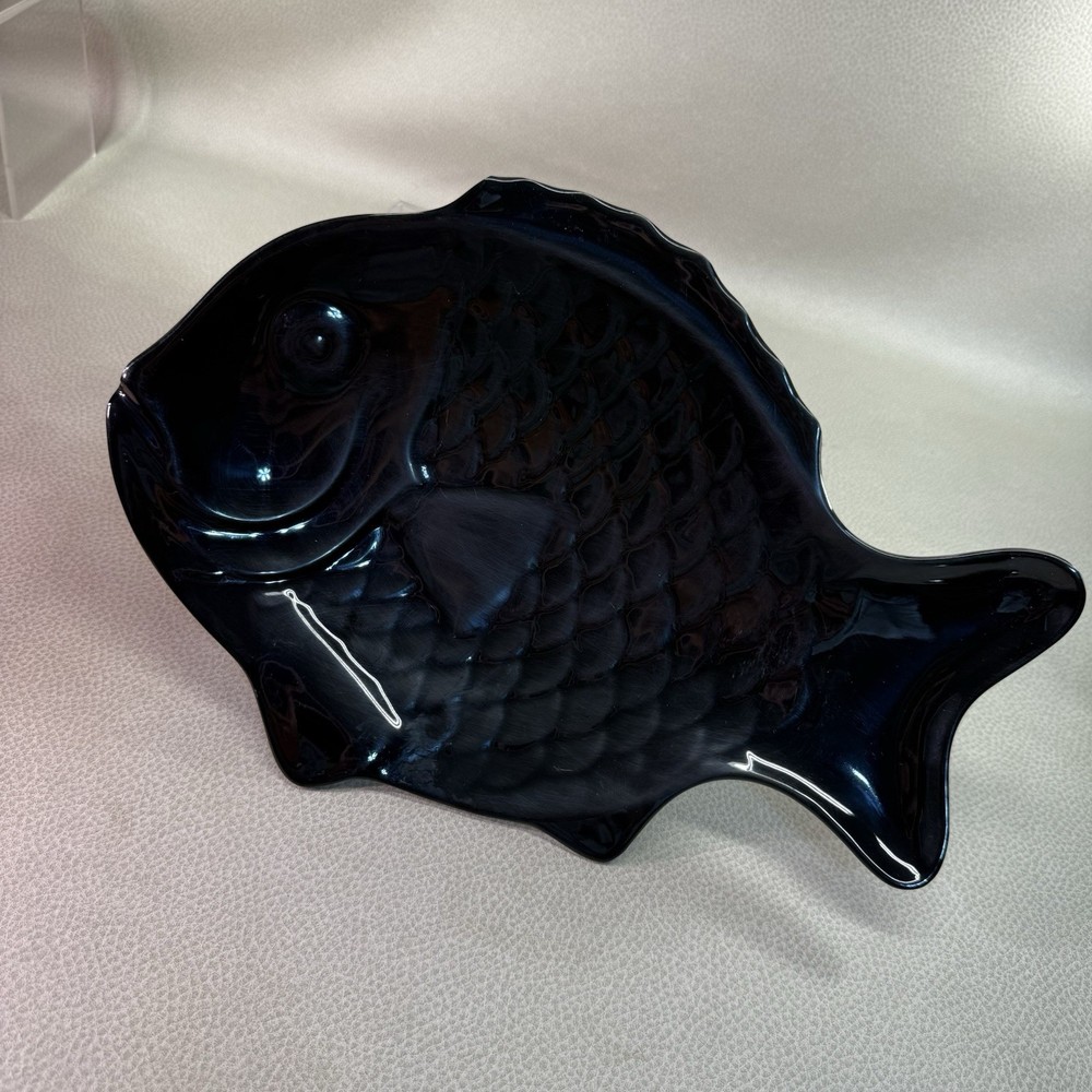 GET Melamine Fish Platters Black Set Of Three