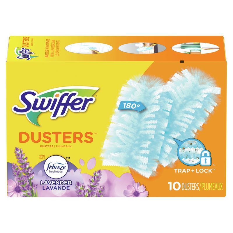 Feather Microfiber Duster Refills 10Ct Lavender Scent Trap Lock Dust Allergens