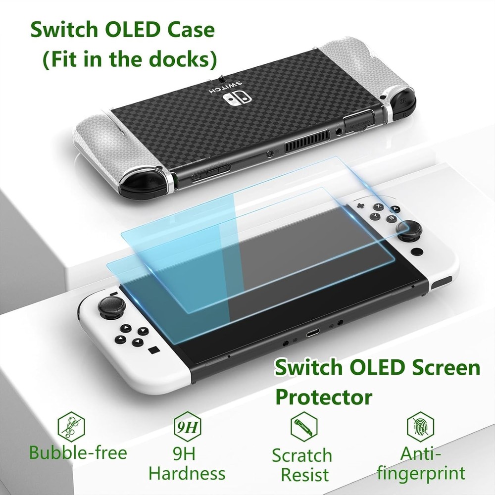 27 in 1 Upgraded Switch OLED Accessories, Switch Accessory Bundle Kit For Gift,o