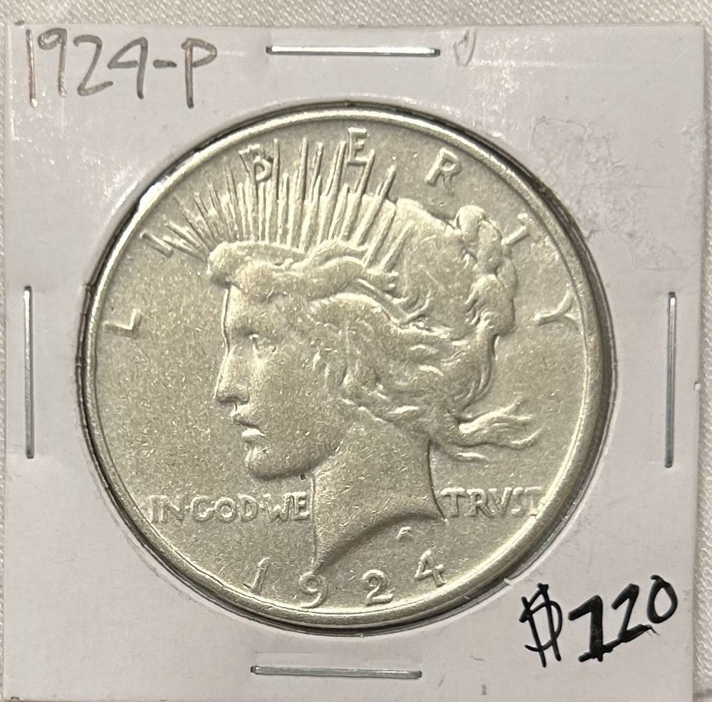 1924 Peace Silver Dollar Still Has Luster Nice Coin