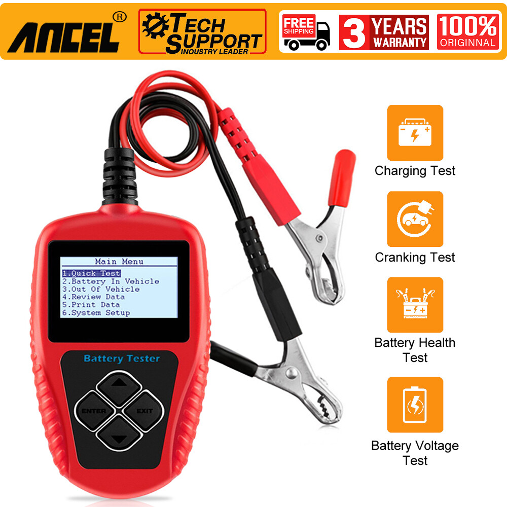 ANCEL BA101 Car Battery Tester 12V Load Tester Charging System Digital Analyzer