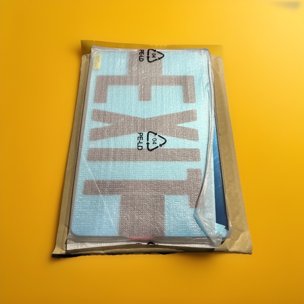 🔥6" Exit Sign Panel DR(M) Mirror Panel (Red Letters) ~ 1 Unit