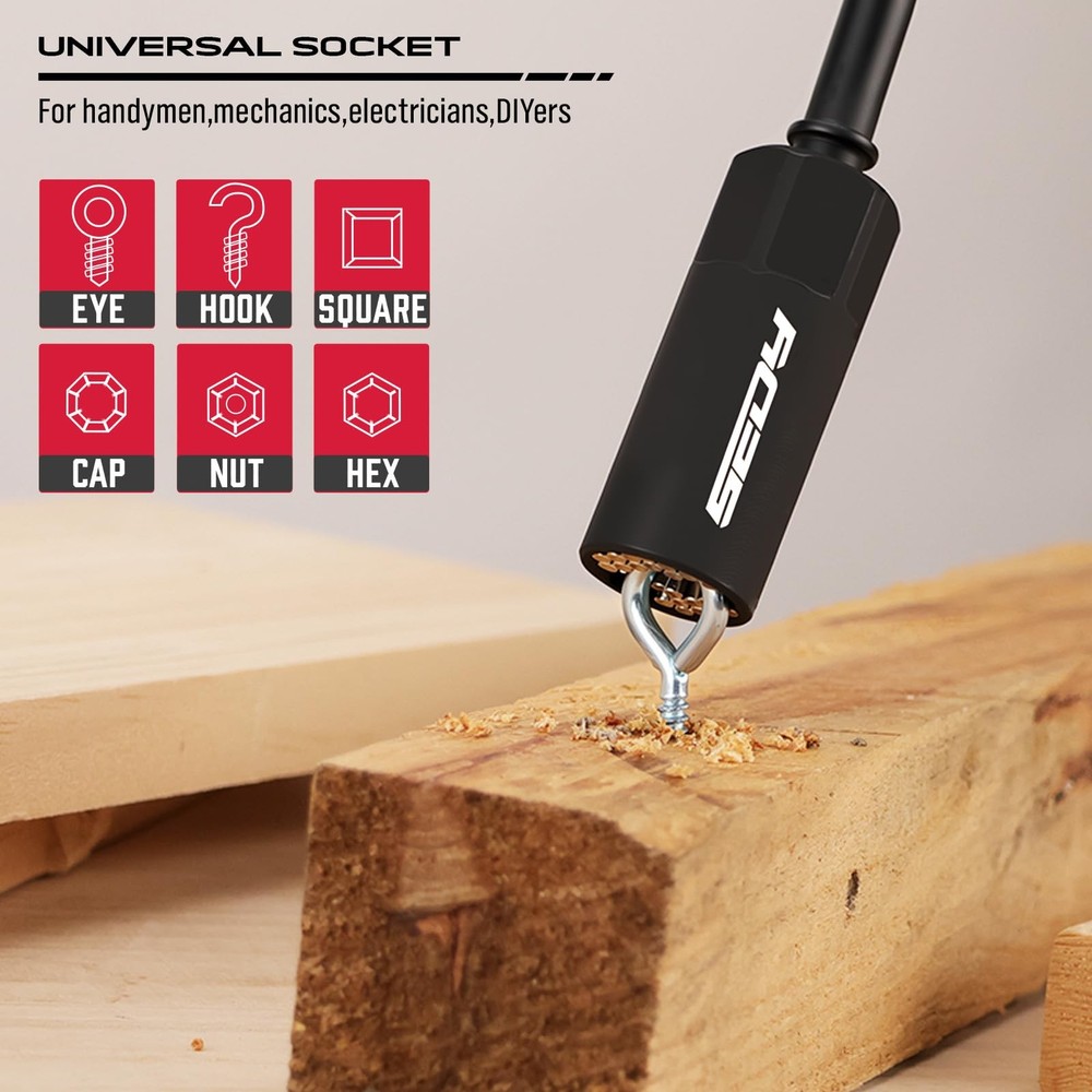 80-Piece Premium Magnetic Impact Nut Driver Set Metric & SAE with Socket...