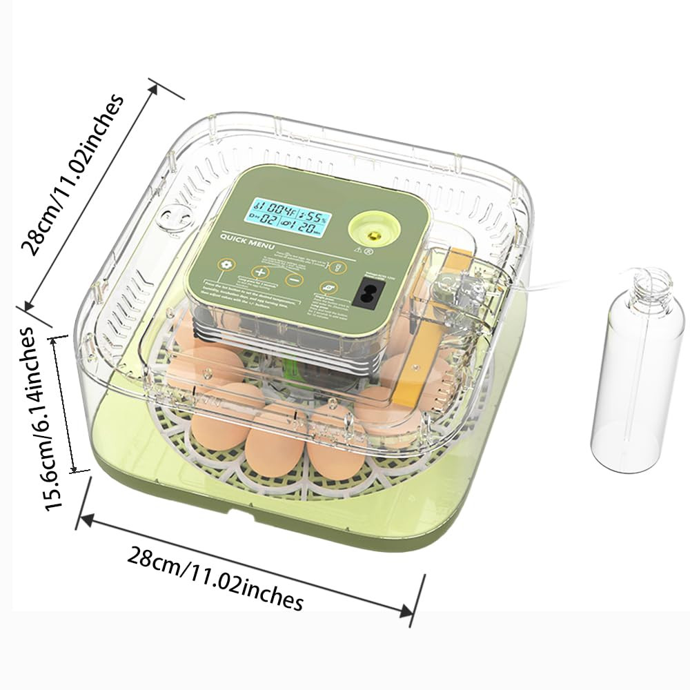 Incubators for Hatching Eggs, 12 Eggs Capacity, Egg Incubator with Automatic Egg