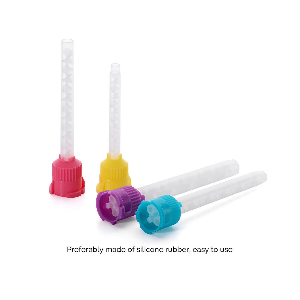 Silicone Rubber Dental Impression Mixing Tips Temporary Crowns Material Mix