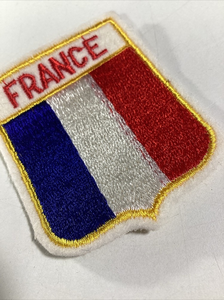 France Patch Vintage 1970s 80s Crest Felt