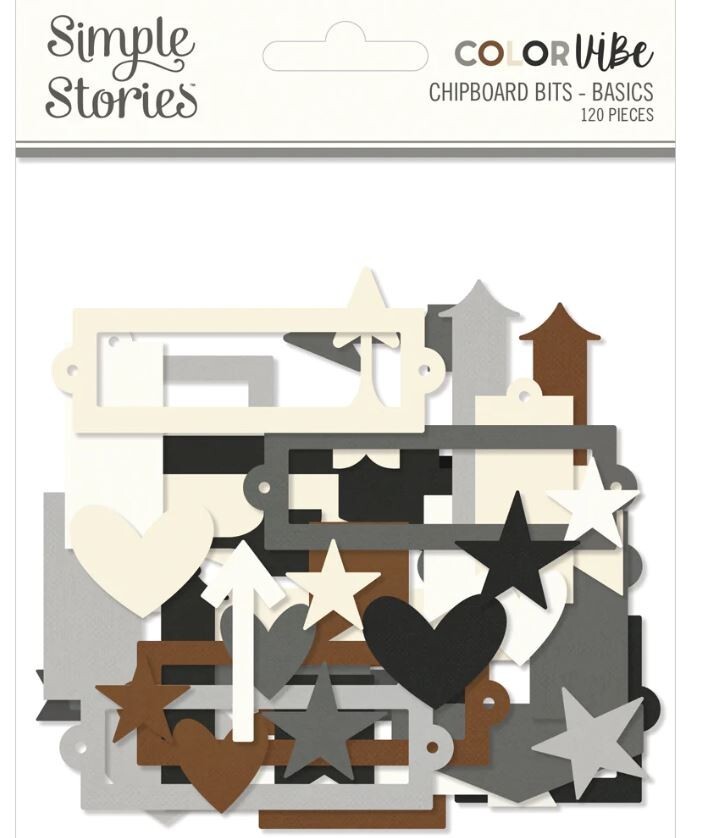 Simple Stories Color Vibe Chipboard Bits 11 PACKS