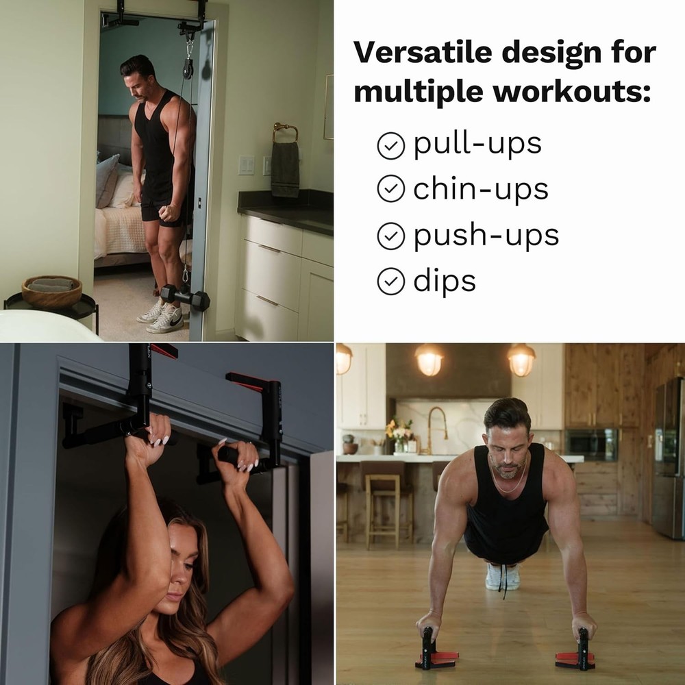 Jayflex CrossGrips Compact Pull Up Bar - Pull Up Bar Door Frame-250 lbs Capacity