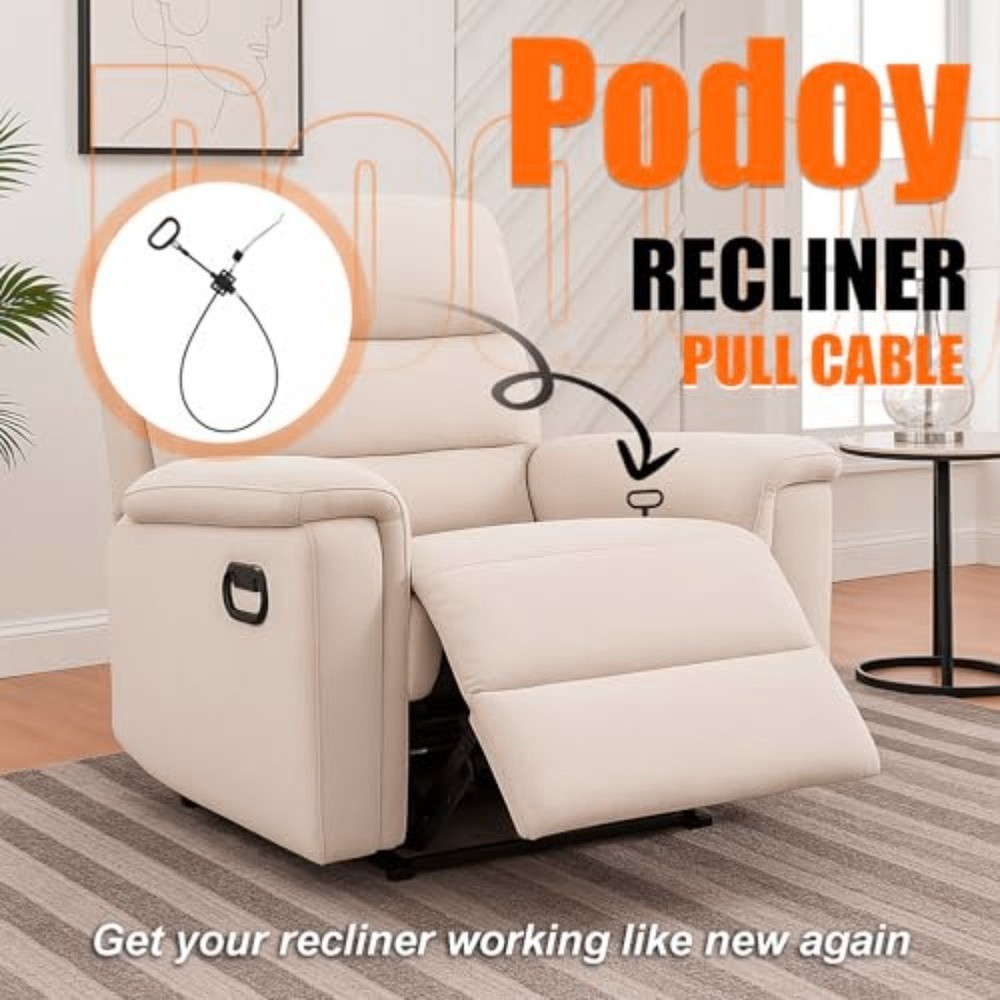Recliner Pull Cable Replacement 44 5 Inches with D Ring Handle for Smooth Use