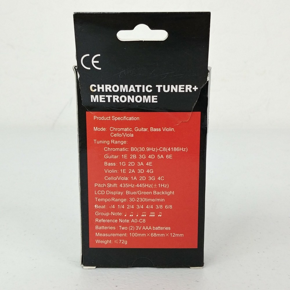 Cecilio 92-D chromatic tuner + metronome New open box
