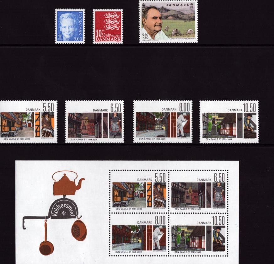 DENMARK YEARPACK 2009 MNH. Catalog value €96.-/$112.-
