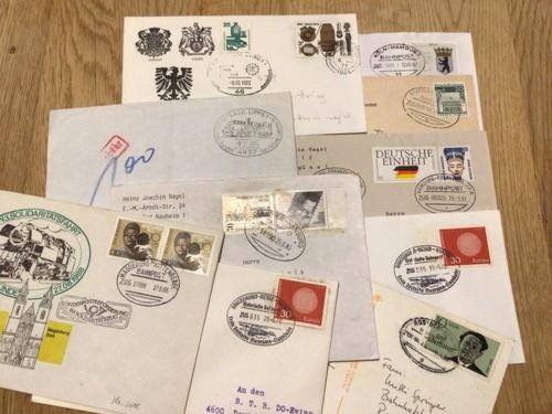Germany Bahnpost Railway post envelopes ten postal cover Ref 60225