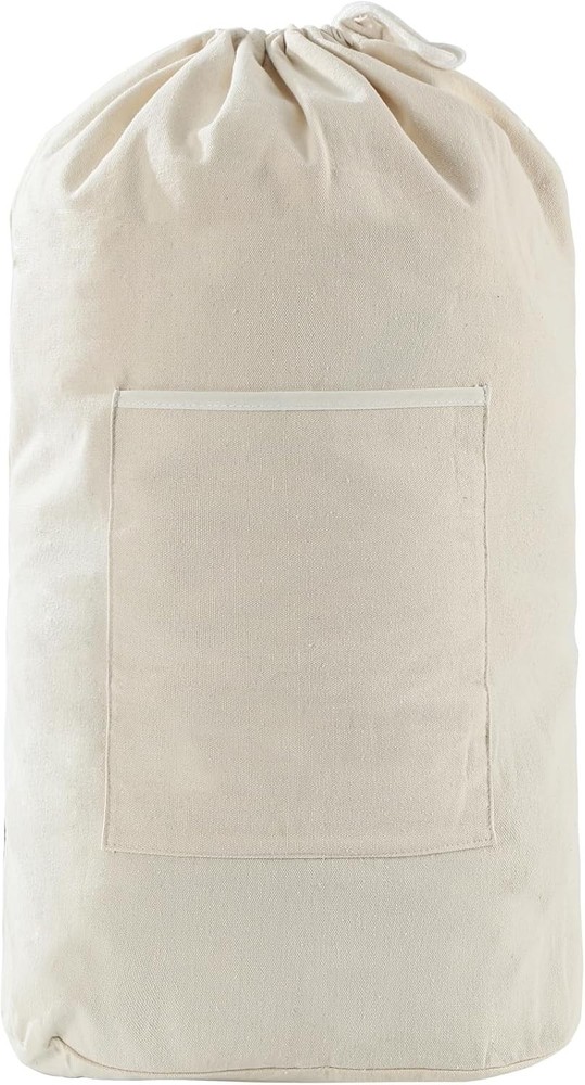 Canvas Laundry bag, Washable Laundry backpack, Adjustable Straps, Large Front...