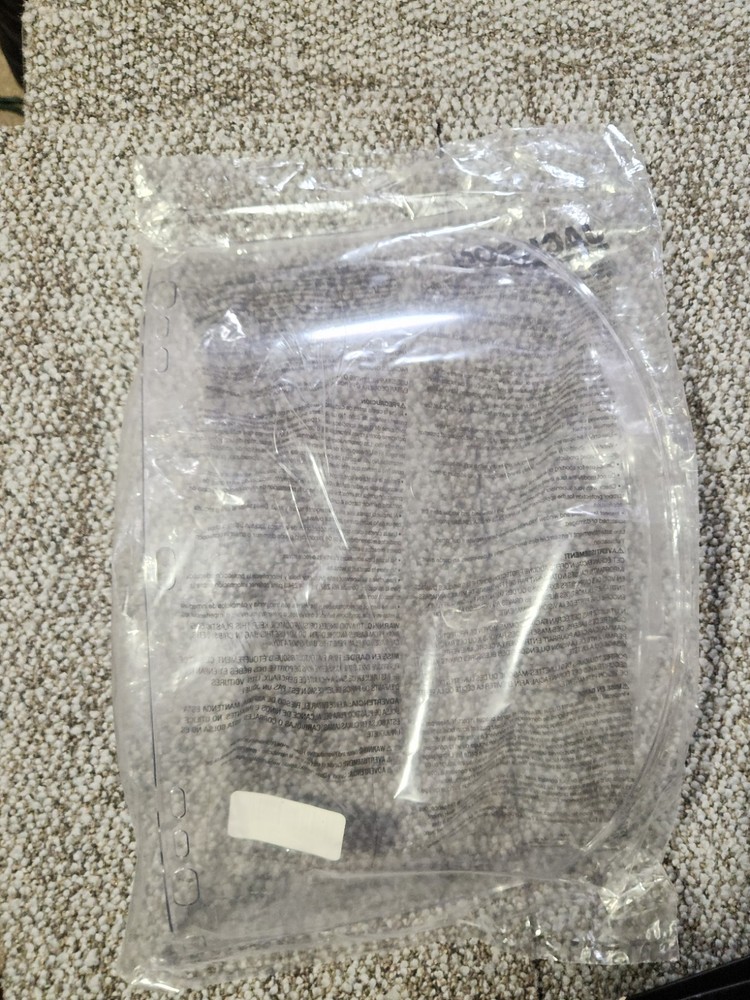 Jackson Safety 29084 Face Shield Visor, Clear Visor, Polycarbonate, Uncoated