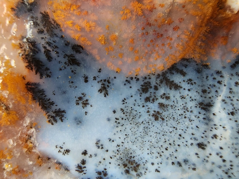 31.85 oz (903 gr) Bluish Dendritic Opal Agate, Dendritic Opal, Dendritic Agate