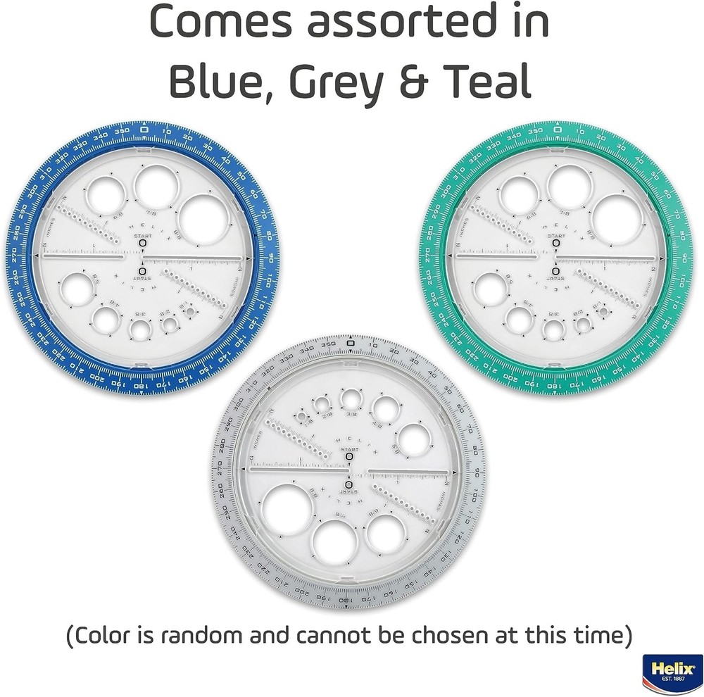 Durable 360-Degree Geometrical Protractor: 6-Inch Angle Maker for Precision Use
