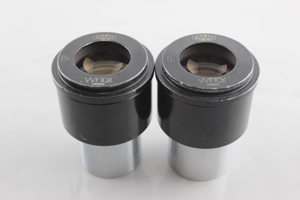 Pair Olympus Bi WF 10x Microscope Eyepiece