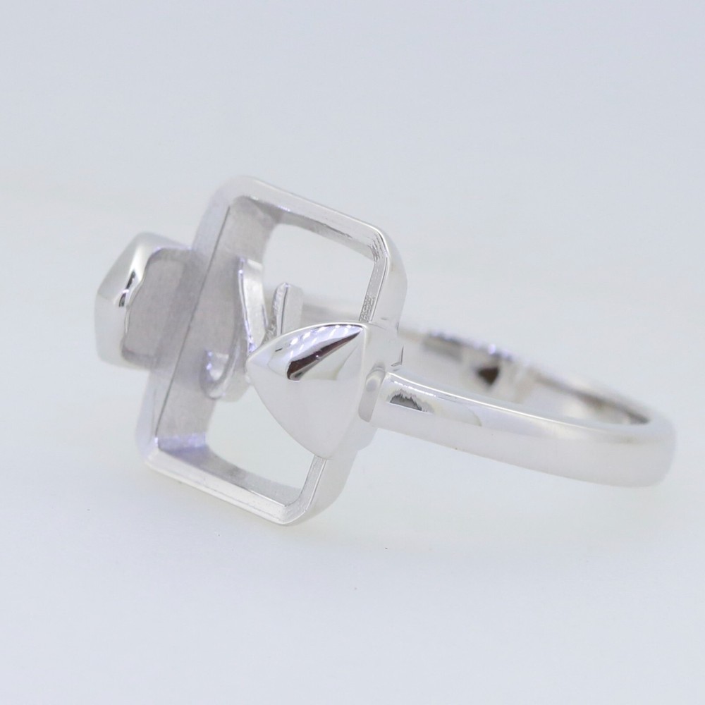 Sterling Silver Semi Mount Ring Setting Emerald OCT 13x11mm Cabochon