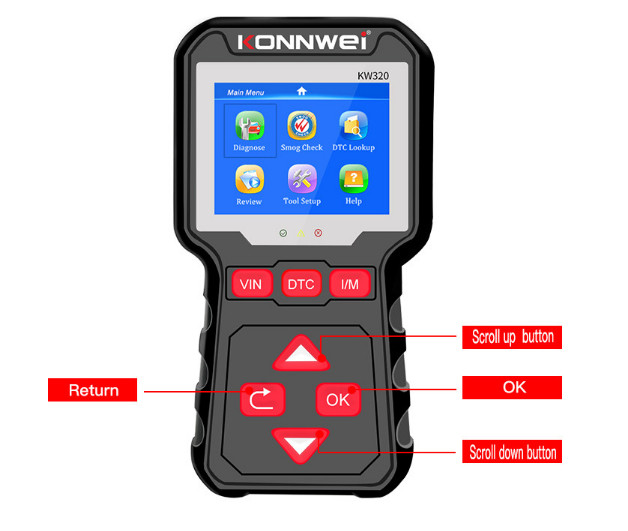 KW320 Universal Car Scanner Engine Fault Code Reader Diagnostic Scanner Tool