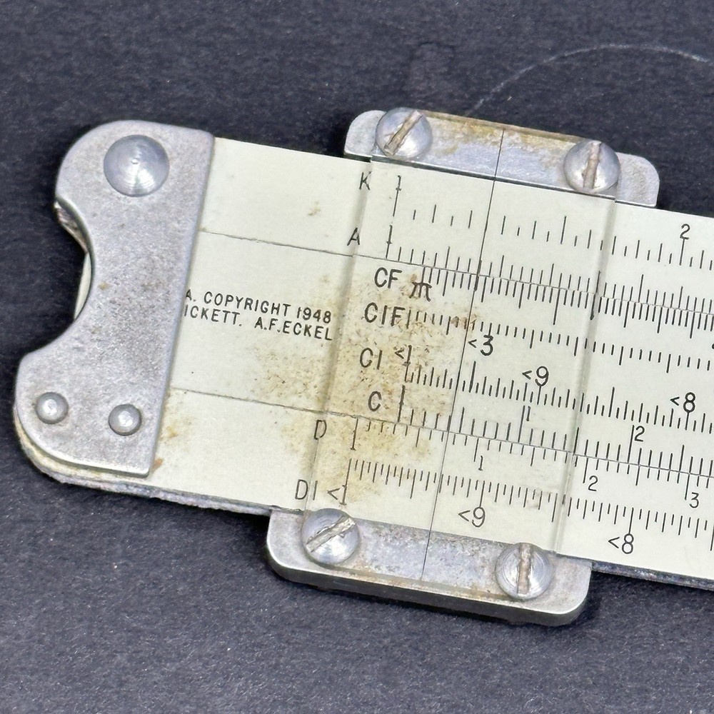 Pickett Slide Rule Log Duplex Decitrig Leather Case