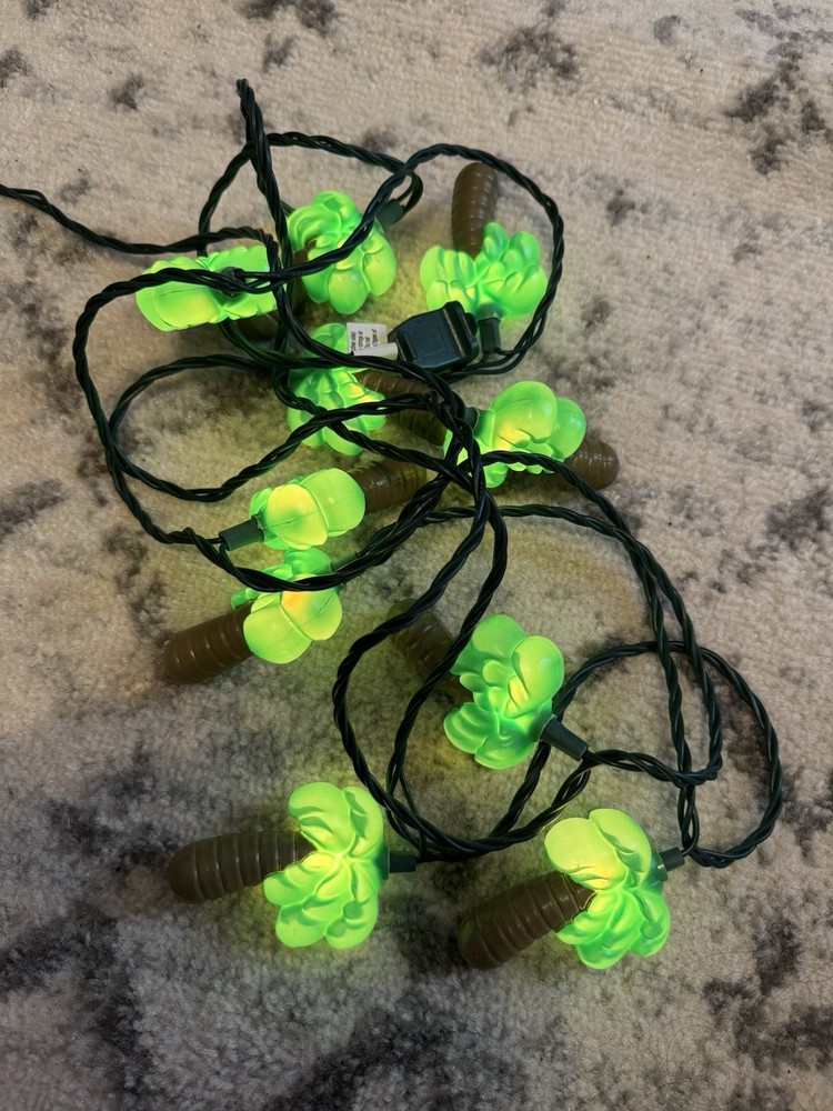 Palm Tree Party String Lights, 10-Pack, Green, Tropical Working