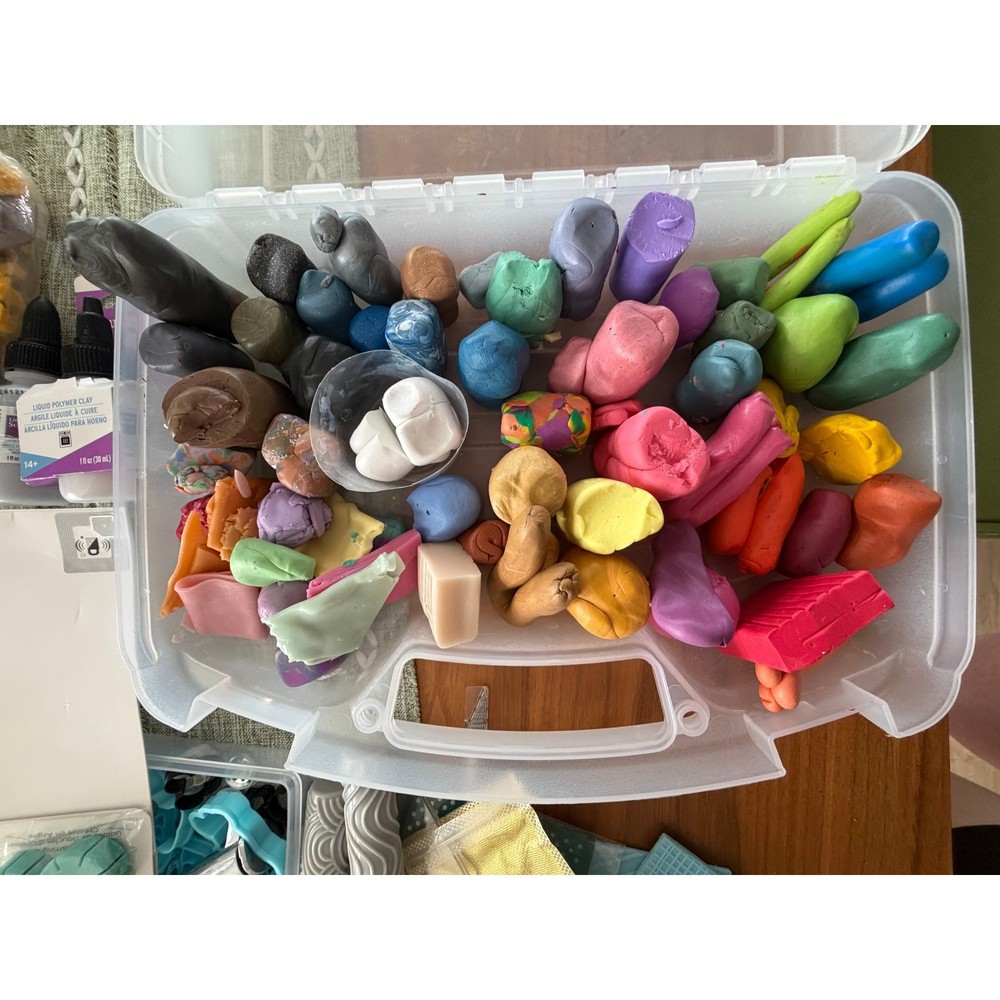 Polymer Clay Bundle! Craft Smart, Sculpy, Fimo, Open stash, and Pasta Roller!