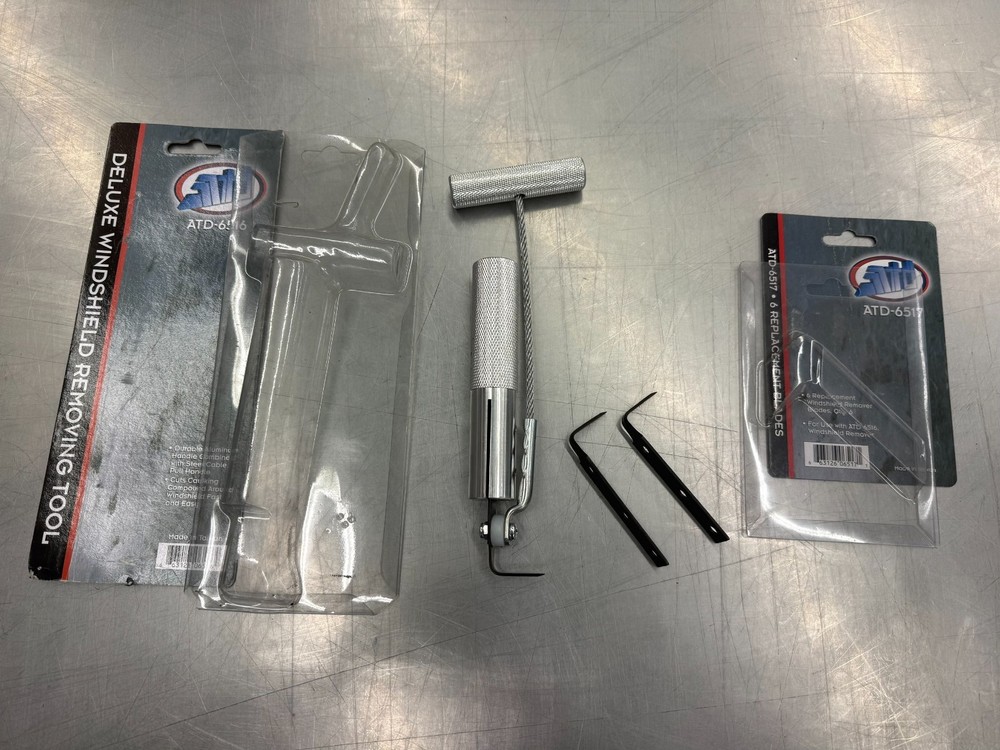 ATD 6516 Deluxe Windshield Removing Tool with 2 Extra Replacement Blades