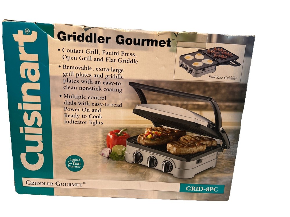 Cuisinart Griddle Gourmet Model GRID-8PC New/ Open Box