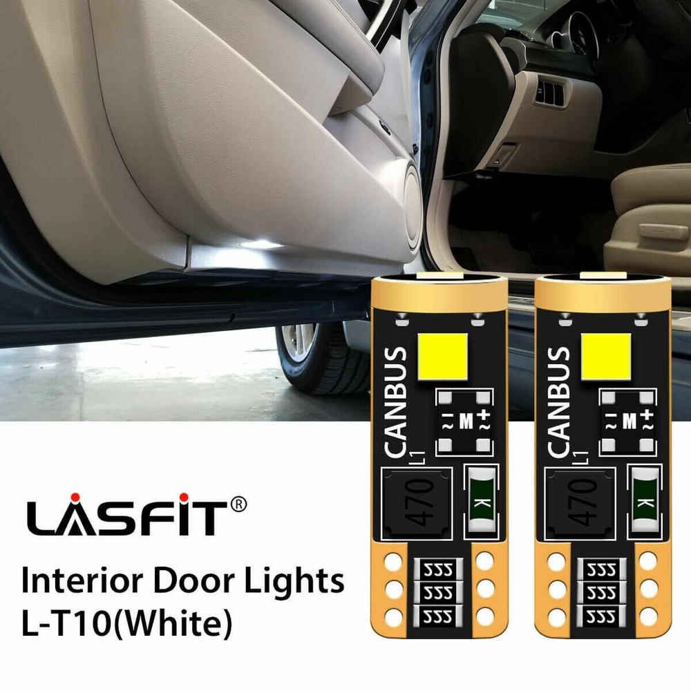 Combo Lasfit LED T10 LED License Plate Interior Dome Map Light Bulb 168 194 2825