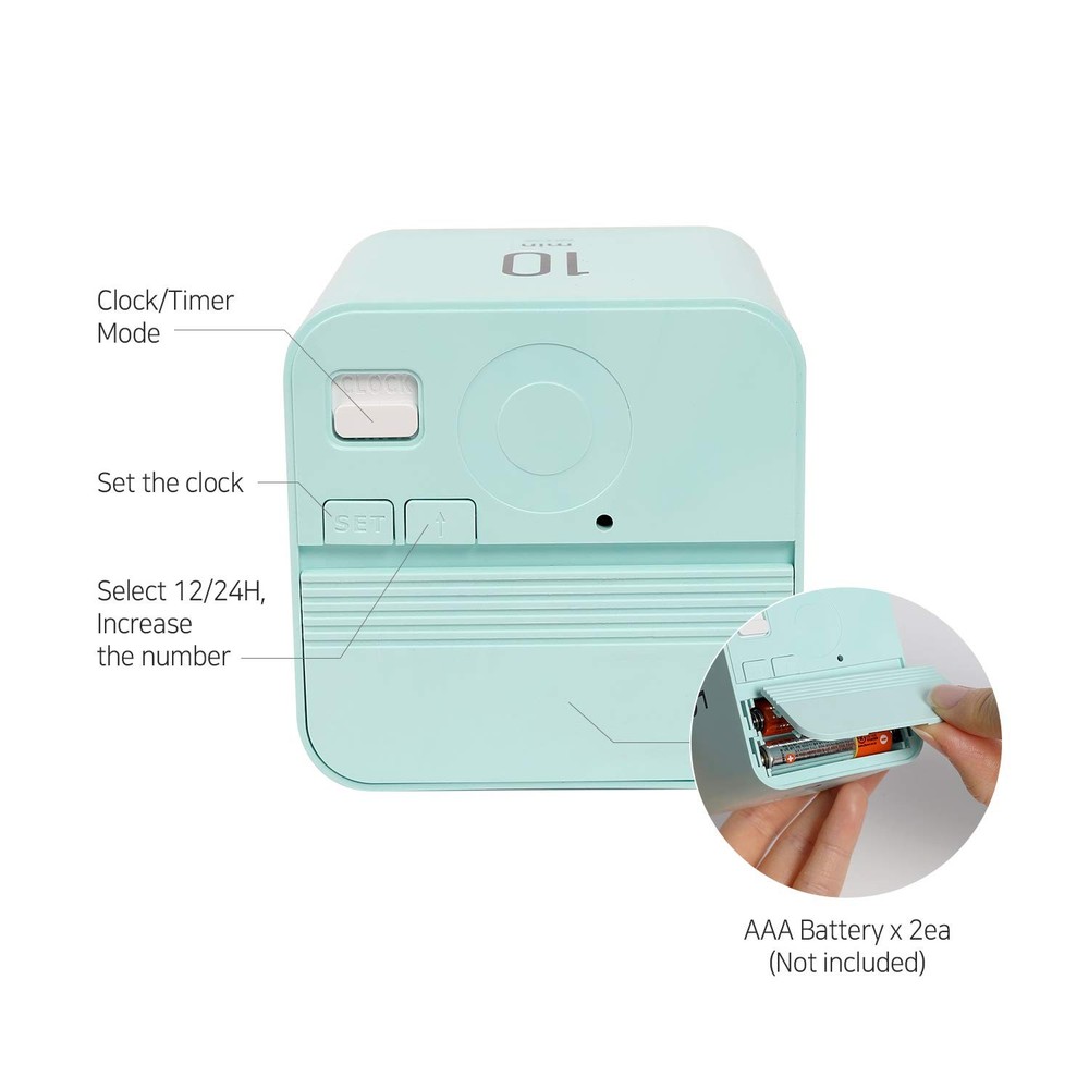 Multi Cube Timer Clock (Yellow), Rotating Flip Time Management Digital Clock ...