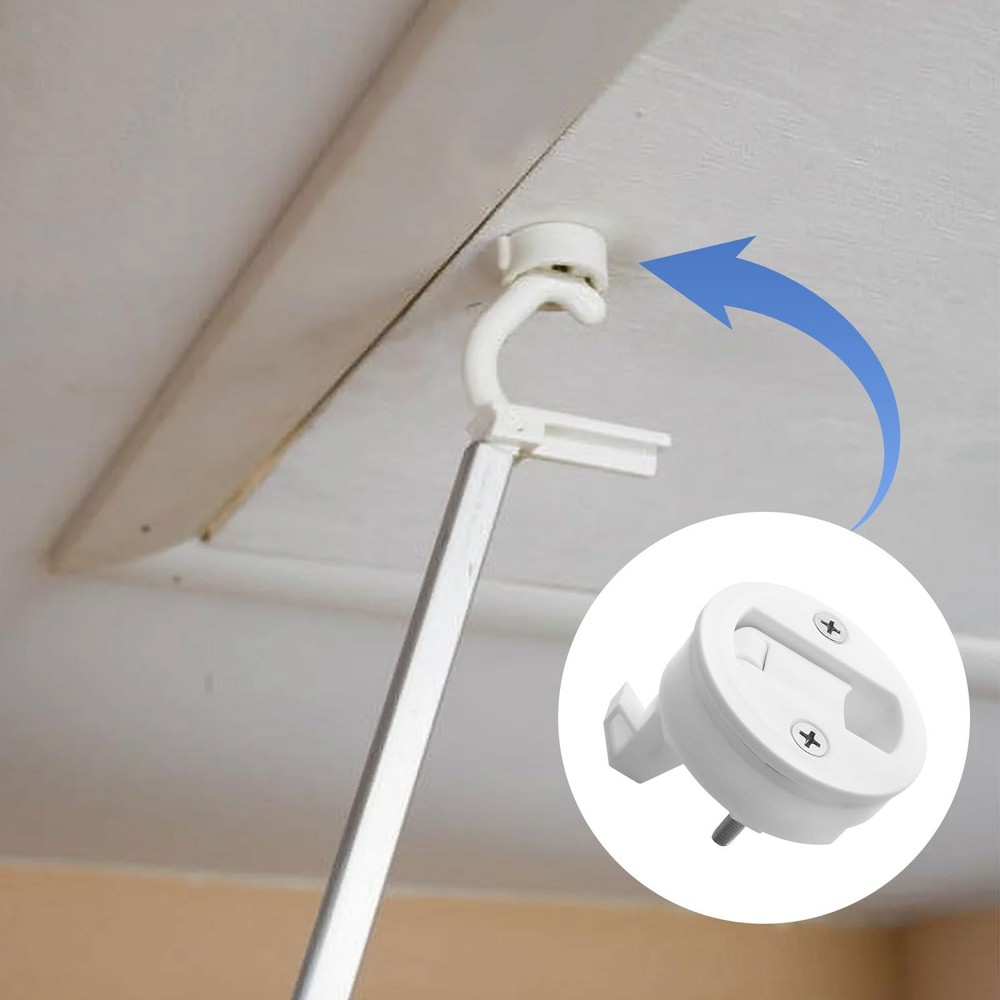 seork Telescoping Attic Ladder Latch 36-62 Door Ceiling White