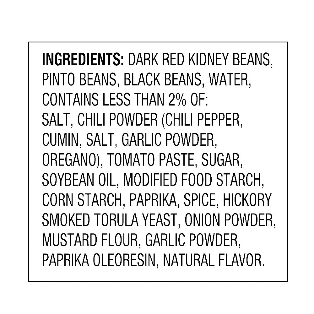 Mixed Chili Beans Canned 12 Pack 15 Ounce Each