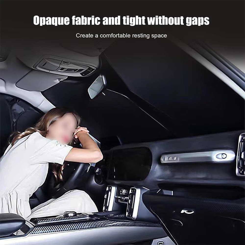 Foldable Windshield Sun Shade for Lexus GX 470 (2003-2008, 2009) (Black)