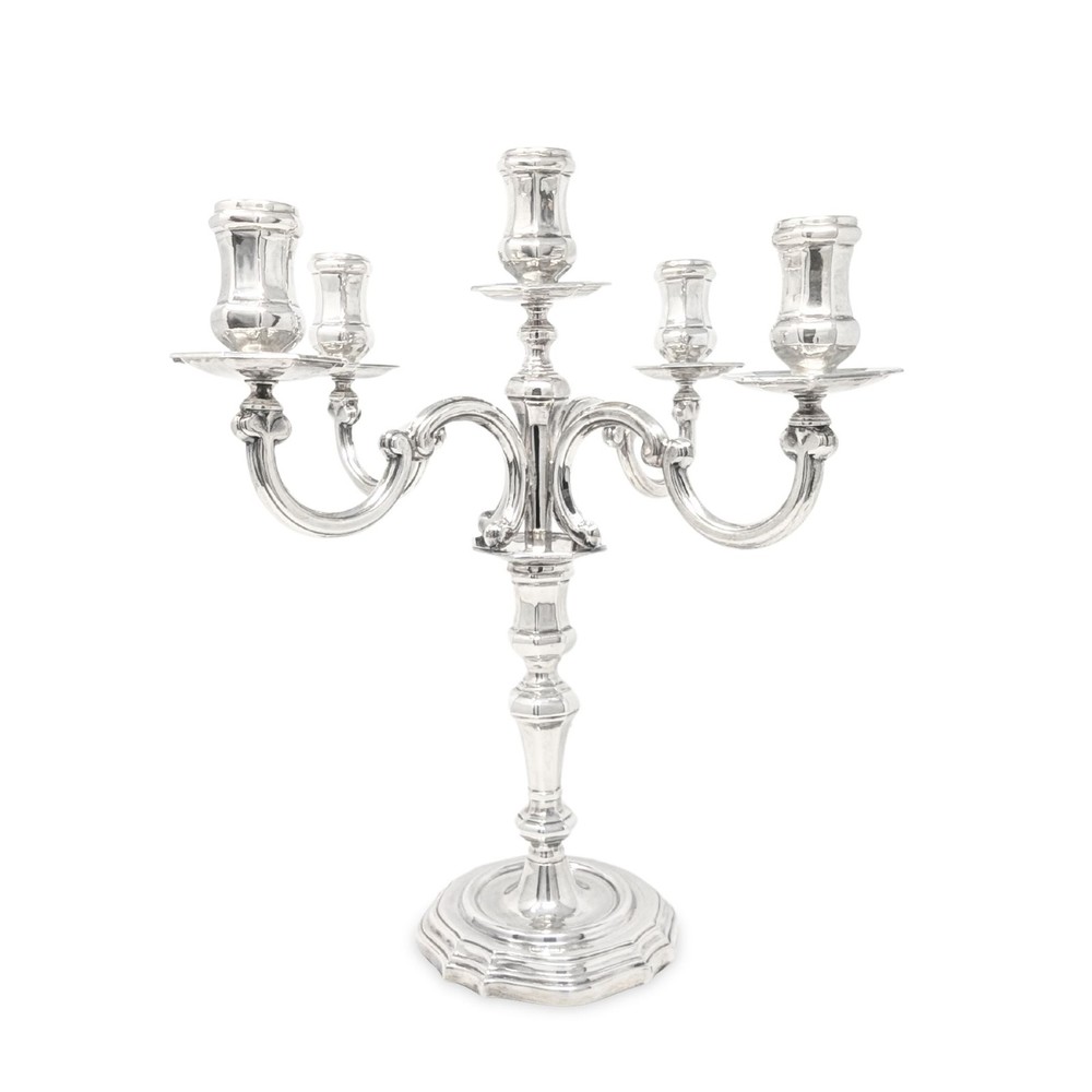 Brandimarte .800 Silver 5 Light Candelabra