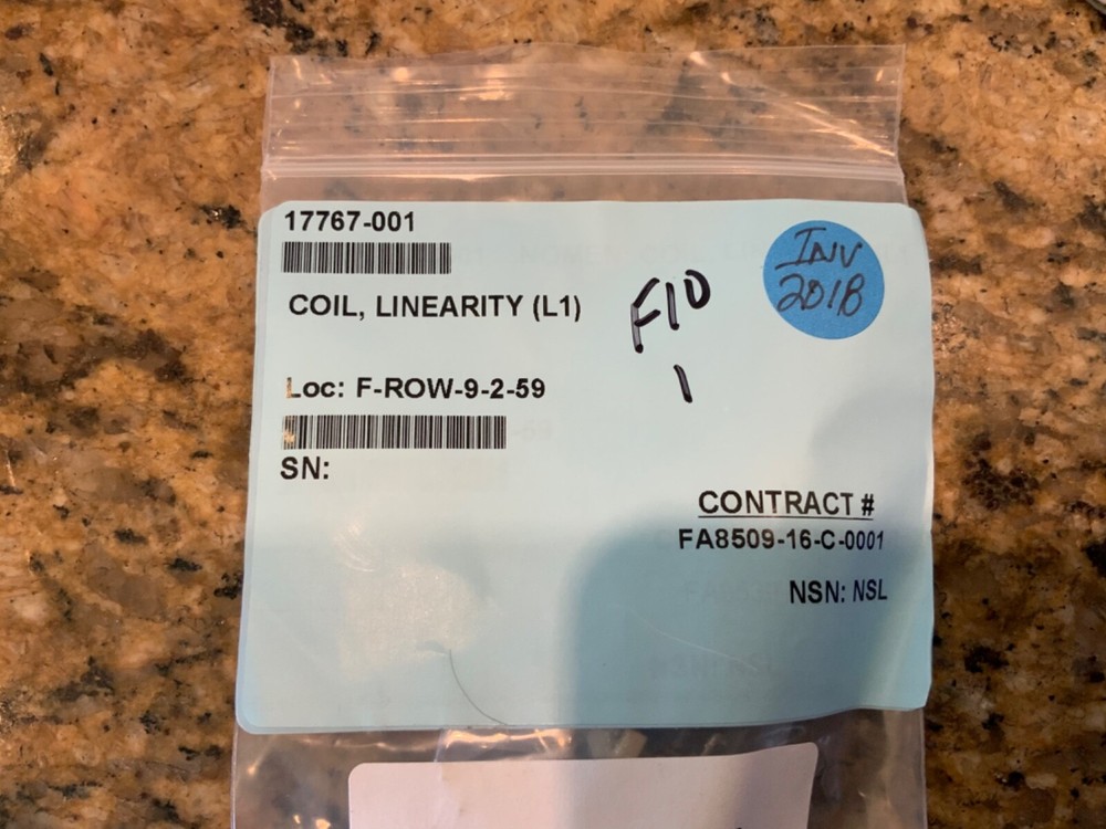 Mil Spec Suppressor ignition Interference, Linearity P/N 17767-001.