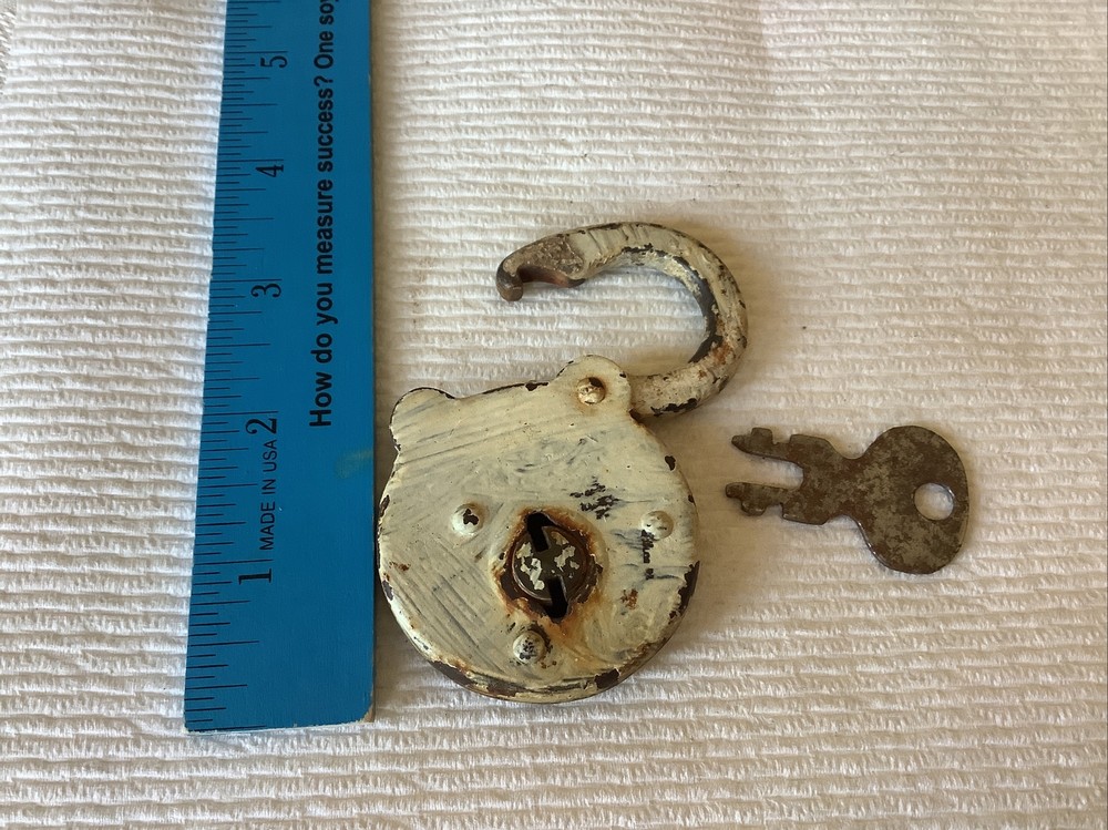 Antique Corbin Padlock with Flat key