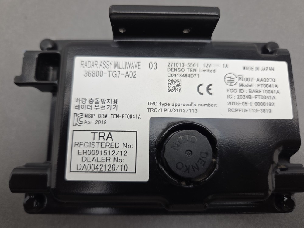 OEM 2016-2018 HONDA PILOT ADAPTIVE RADAR CONTROL SENSOR MODULE 36800-TG7-A02