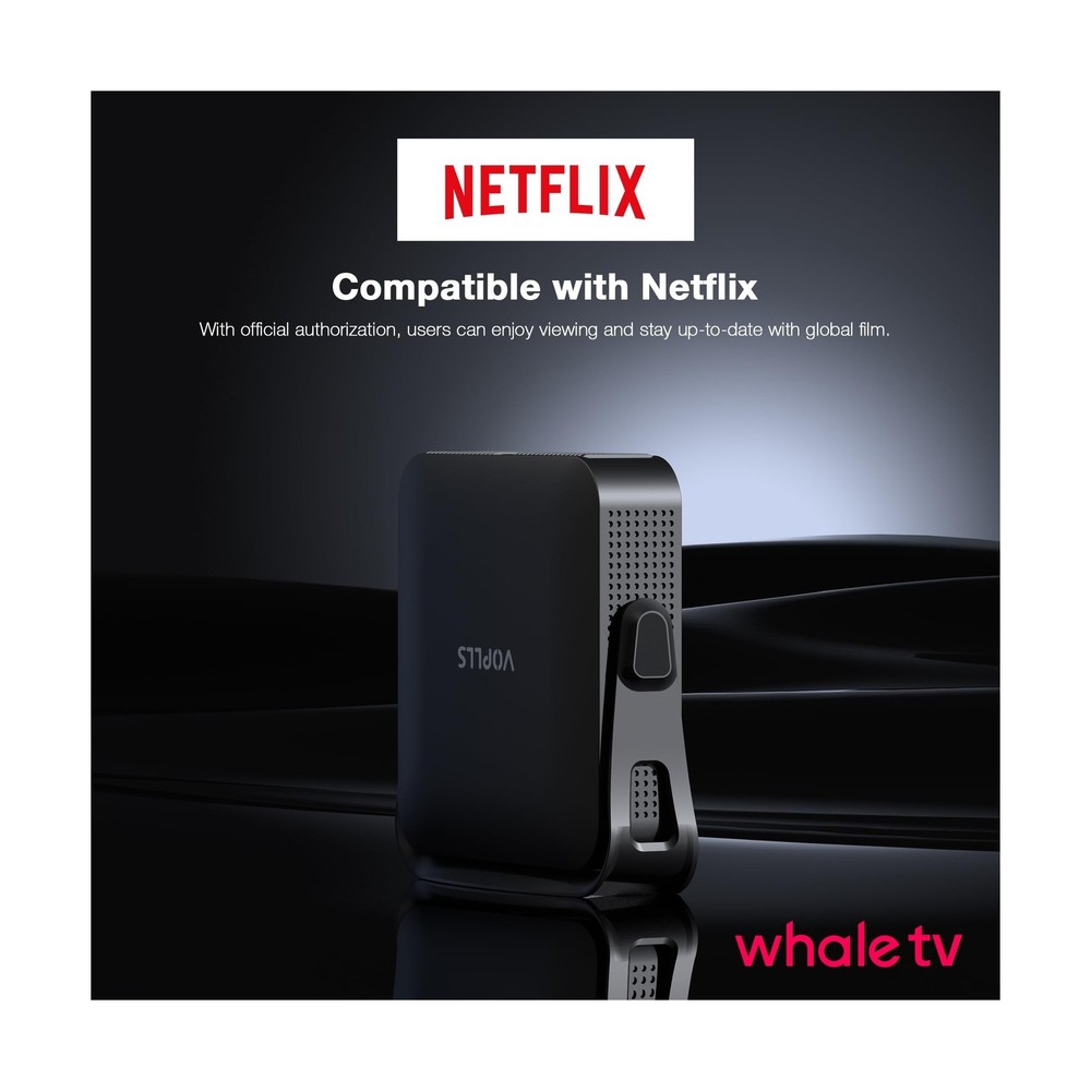 VOPLLS Q5 Mini Projector - 1080P, WiFi, Bluetooth 4K Support