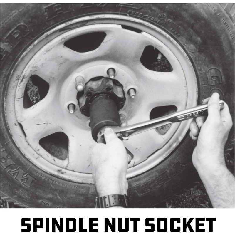 Spindle Nut Socket Tool Kit, 5 Piece, Remove Spindle Nuts Various Size Lug