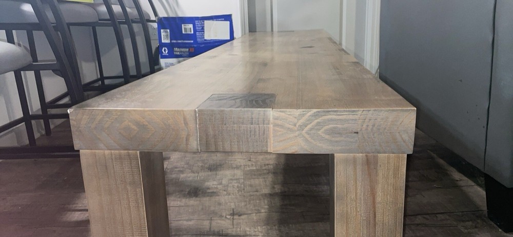 Solid Oak Wood Bench
