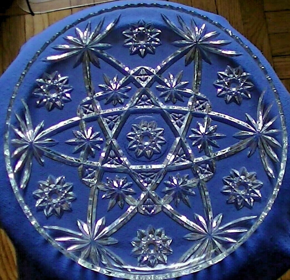 Vintage Cut Glass Platter