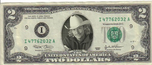 Alan Jackson $2 Dollar Bill Mint! Rare! $1…