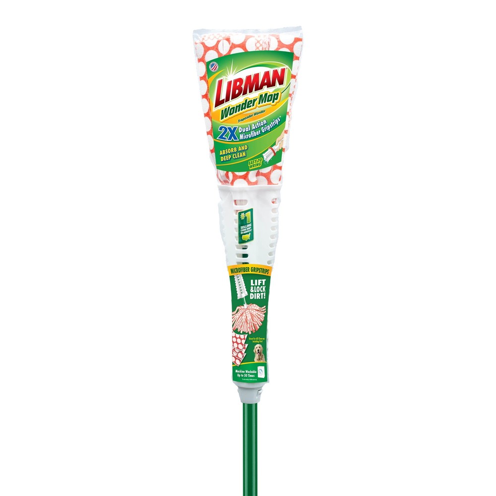Libman Wonder Mop. ® Green and White Handle.
