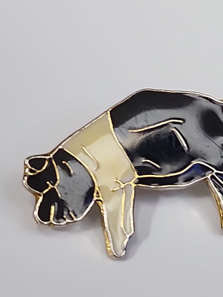 Black & White Pig Lapel Pin