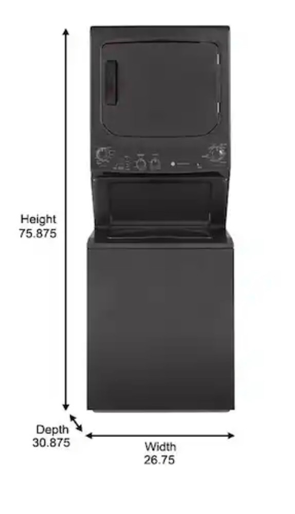 washer and drier GE ,brand new stackable. Diamond Grey