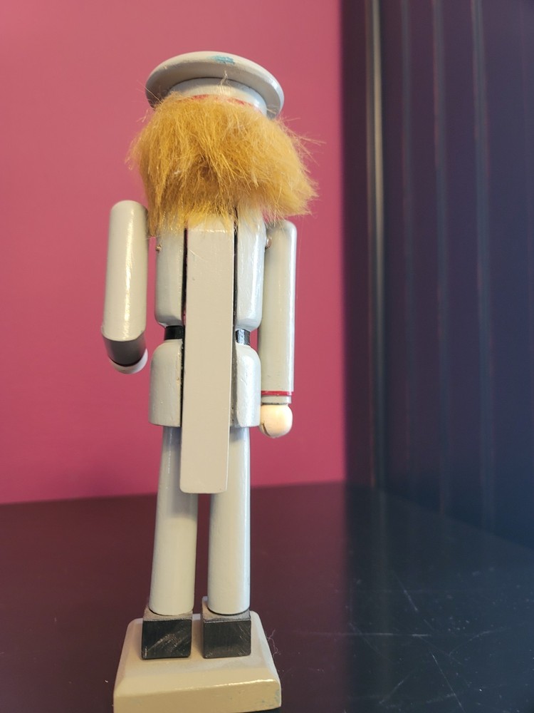 Nutcracker Wood Gray Nutcracker Soldier 9 Inches Tall