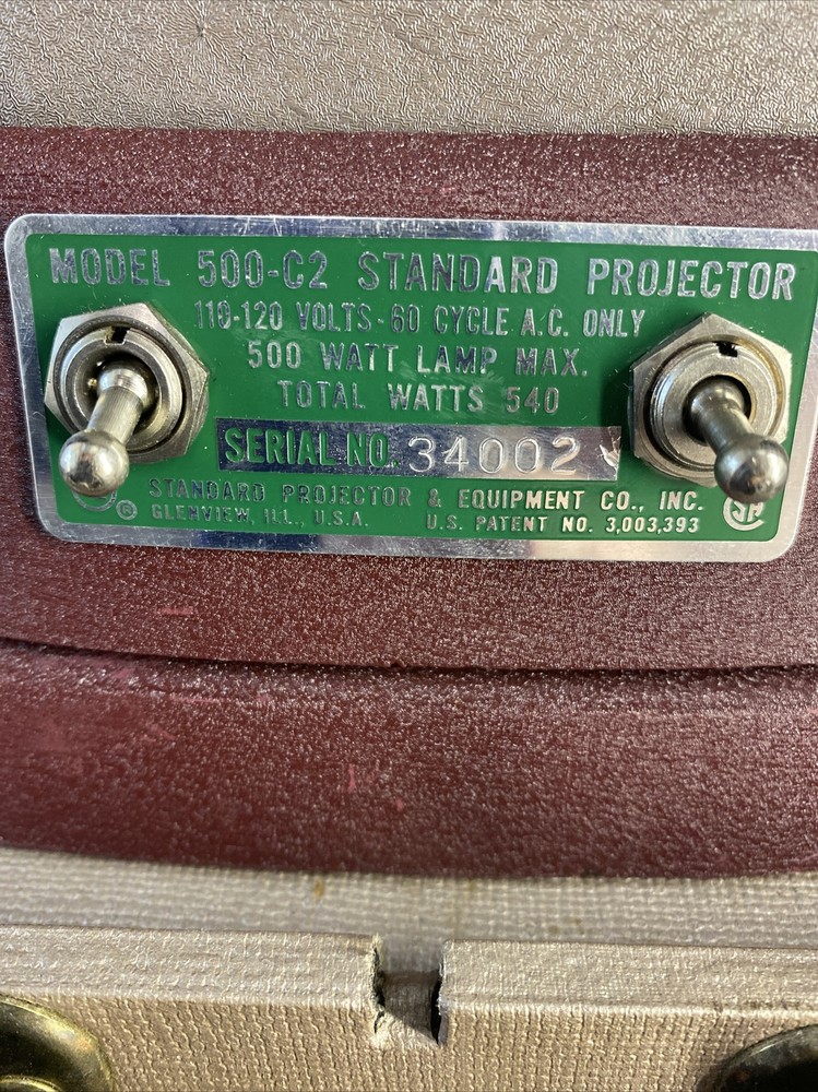 Standard Projector Company Model 500C2 Working With Case Ex!