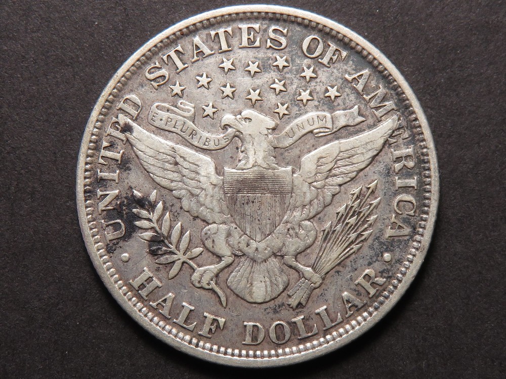 1892-P Barber Half, XF, Lighty Cleaned