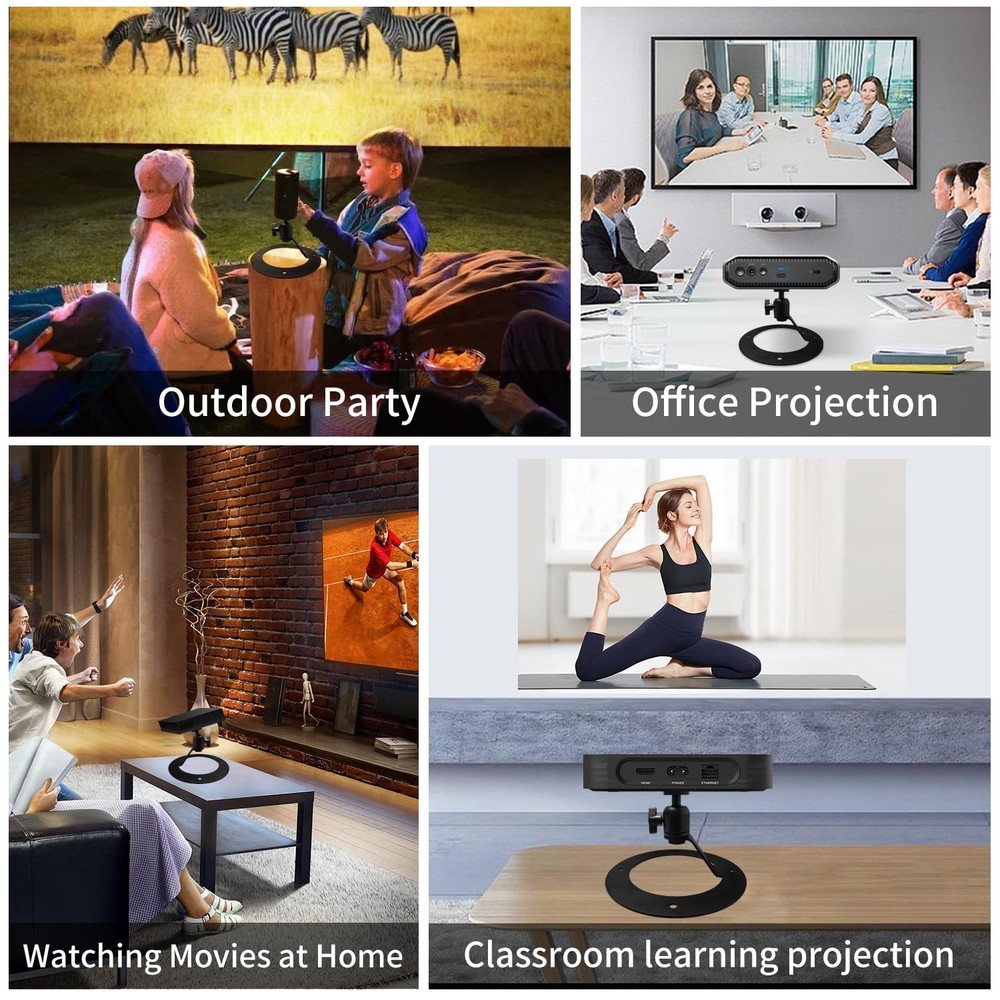 Projector Stand Table Tripod Ballhead Angle 360 Degree Adjustable with 1/4" S...