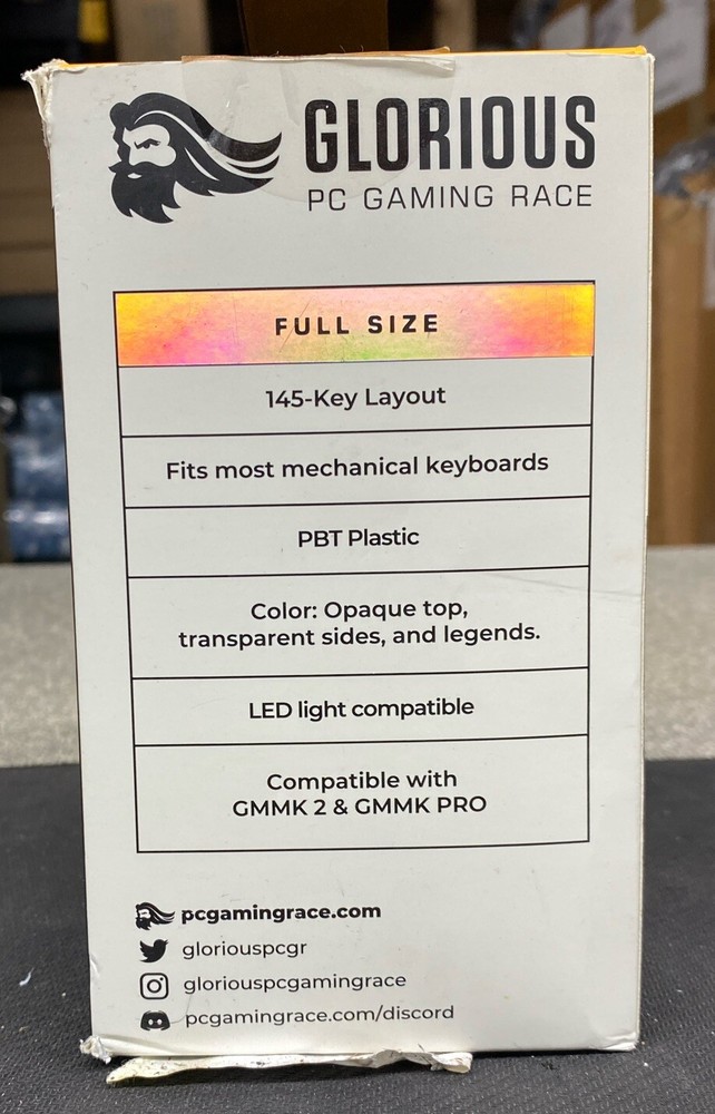 Glorious Aura Mechanical Keyboard Keycaps V2 - Black
